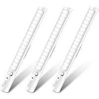 Luces Para Armarios- Iluminación LED Armario Sensor- a Pilas Blanco 26 cm- Iluminación 21 LED de Muebles（3 Pack）